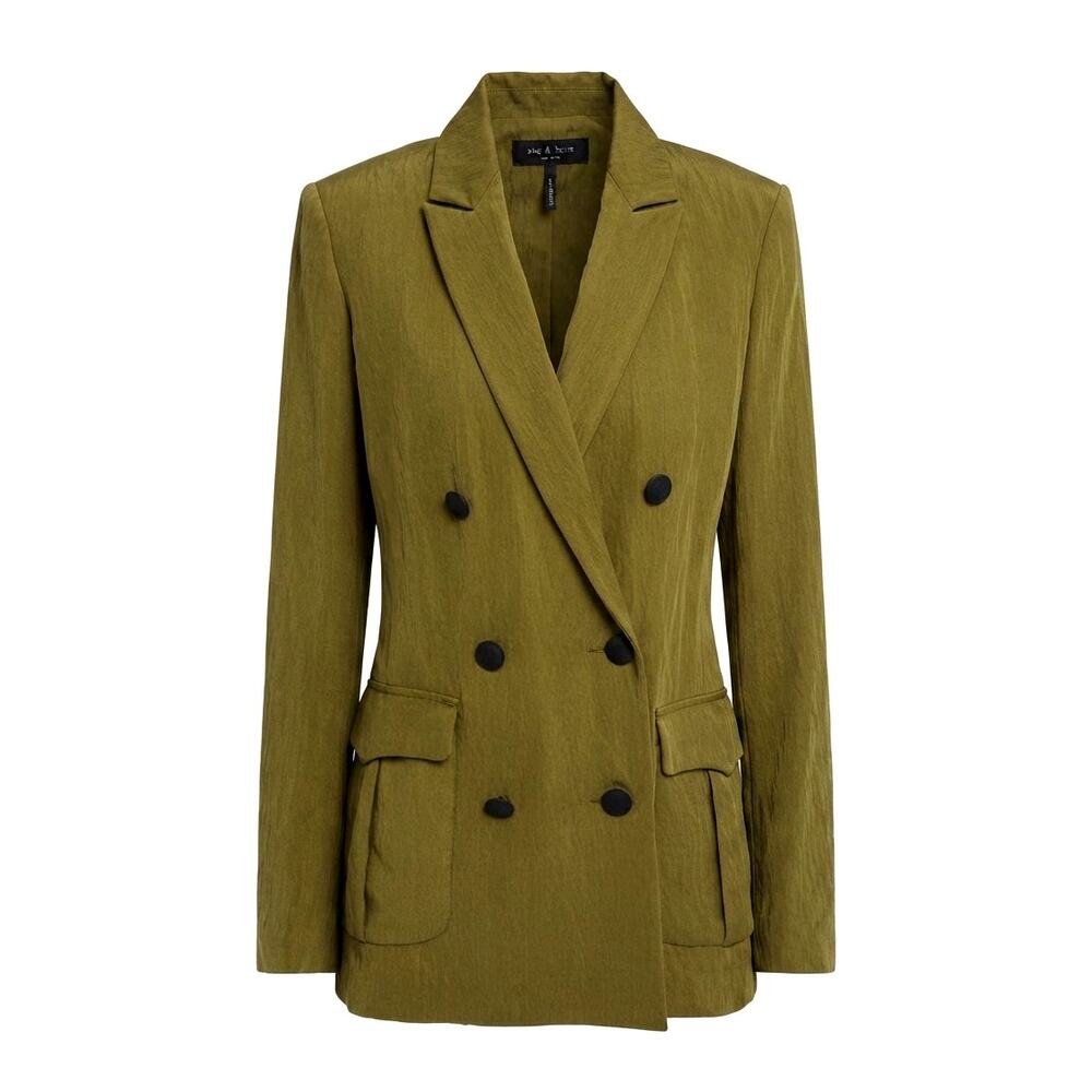 Rag & Bone Classic Tailored Blazer Green Jacket | Size XS